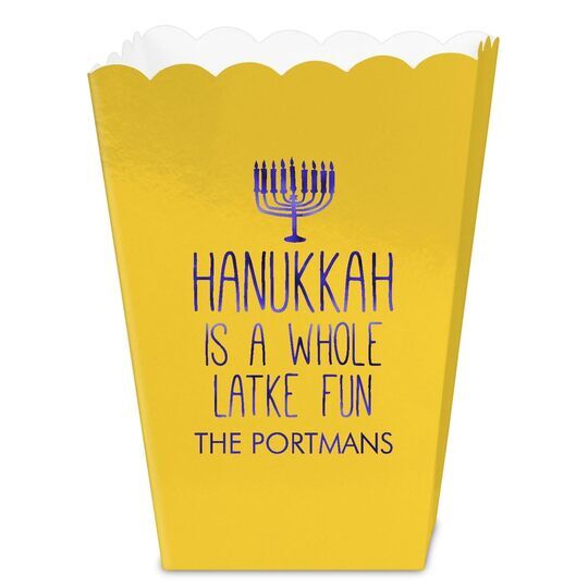 Latke Fun Hanukkah Mini Popcorn Boxes